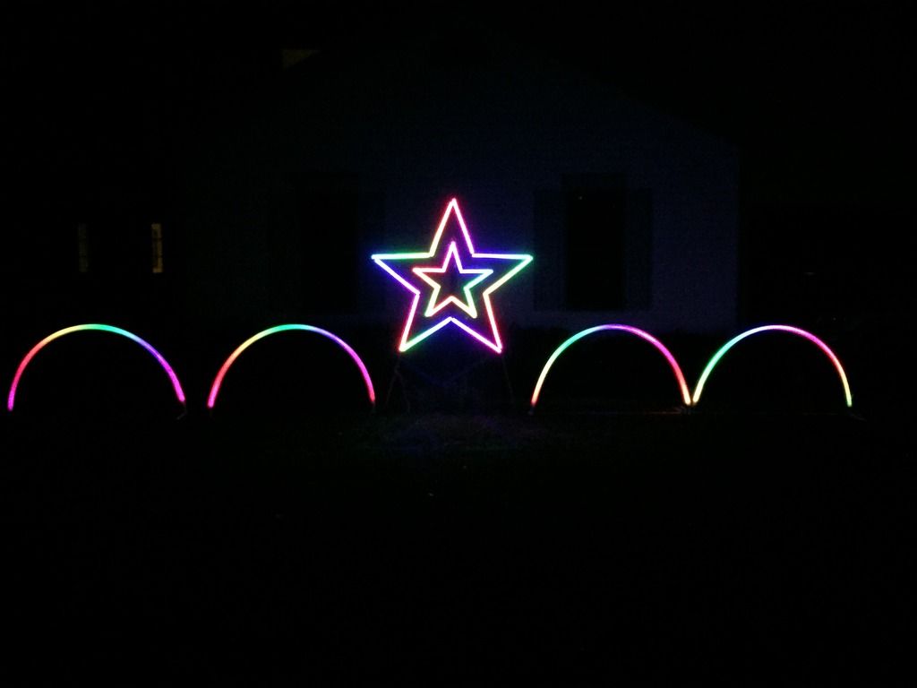 RGB arches and star build, first displays made.